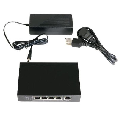 Digital Peripherals QAPE401 4 Port Power Over Ethernet POE Injector for IP Cameras