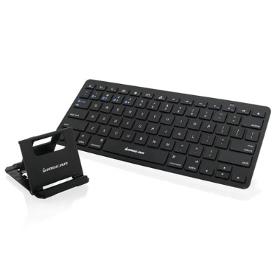 Iogear GKB632B Slim Multi-Link Keyboard with Stand - Pair up to 4 Bluetooth Devices - 14 built-in hotkeys for iOS - US Black Iogear GKB632B Slim Multi-Link Keyboard with Stand - Pair up to 4 Bluetooth Devices - 14 built-in hotkeys for iOS - US Black
