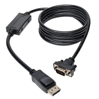 TrippLite P581-006-VGA-V2 DisplayPort VGA Active Adapter w Latches M/M 1080p 1920x1200 6' TrippLite P581-006-VGA-V2 DisplayPort VGA Active Adapter w Latches M/M 1080p 1920x1200 6'