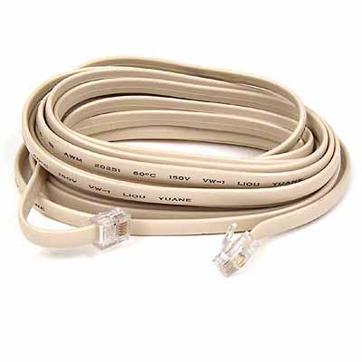 PRO Series 12' Telephone Line Cord - Ivory