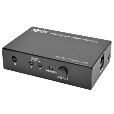 TrippLite B119 002 UHD 2 Port HDMI Switch for Video Audio 4K x 2K UHD 60 Hz w Remote