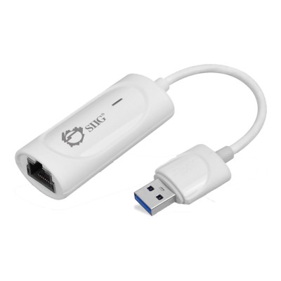 SIIG JU-NE0621-S2 SuperSpeed USB Gigabit LAN - Network adapter - USB 3.0 - GigE - white SIIG JU-NE0621-S2 SuperSpeed USB Gigabit LAN - Network adapter - USB 3.0 - GigE - white