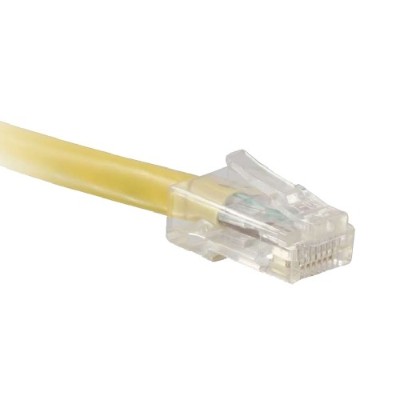 ENET Solutions C6 YL NB 2 ENC Cat6 Yellow 2 Foot Non Booted No Boot UTP High Quality Network Patch Cable RJ45 to RJ45 2Ft