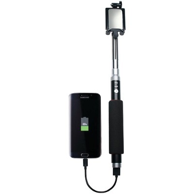 CTA Digital SM SBP Bluetooth Selfie Stick with Built in 5 000mAh Battery Pack Charger