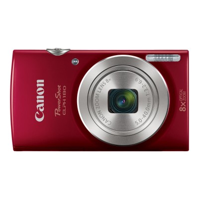 Canon 1096C001 PowerShot ELPH 180 Digital camera compact 20.0 MP 720p 25 fps 8x optical zoom red