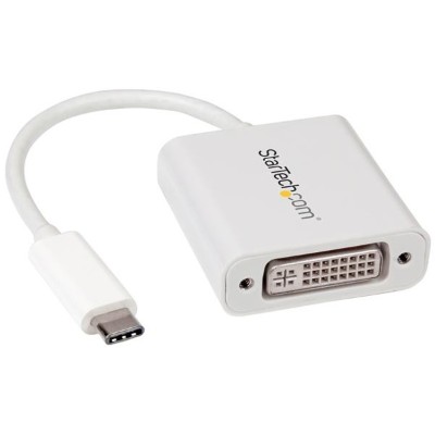 StarTech.com CDP2DVIW USB C to DVI adapter USB Type C to DVI Video Converter White