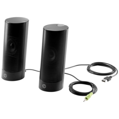 HP Inc. N3R89AA USB Business speakers v2 Speakers for PC 4 Watt total black for EliteDesk 705 G1 800 G2 ProDesk 400 G2.5 400 G3 40X G1 40X G2