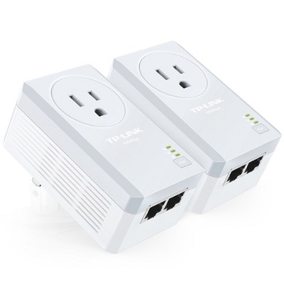 TP-Link TL-PA4020P KIT TL-PA4020PKIT AV500 2-Port Powerline Adapter with AC Pass Through - Starter Kit - bridge - HomePlug AV (HPAV) - wall-pluggable (pack of 2 TP-Link TL-PA4020P KIT TL-PA4020PKIT AV500 2-Port Powerline Adapter with AC Pass Through - Starter Kit - bridge - HomePlug AV (HPAV) - wall-pluggable (pack of 2
