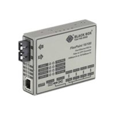 Black Box LMC100A SMSC R3 FlexPoint Fiber media converter Ethernet Fast Ethernet 10Base T 100Base FX 100Base TX SC single mode RJ 45 up to 17.4 m