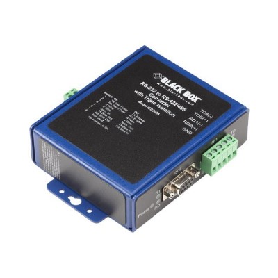 Black Box ICD200A Industrial Opto Isolated RS 232 to RS 422 485 Repeater ASCII serial Modbus serial RS 232 serial RS 422 serial RS 485 2 ports 9 p