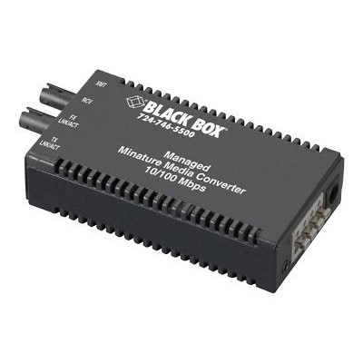 Black Box LMM101A R2 Managed Media Converter Fiber media converter Ethernet Fast Ethernet 10Base T 100Base FX 100Base TX RJ 45 ST multi mode up t