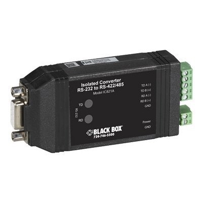 Black Box IC821A Universal RS 232< >RS 422 485 Converter with Opto Isolation Serial adapter RS 232 RS 422 485