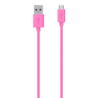 Belkin F2CU012BT04 PNK MIXIT USB cable Micro USB Type B M to USB M 4 ft pink