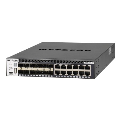 NetGear XSM4324S 100NES ProSAFE M4300 12X12F Switch L3 managed 12 x 10 100 1000 10000 12 x 10 Gigabit SFP rack mountable