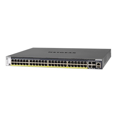 NetGear GSM4352PA 100NES ProSAFE M4300 52G PoE Switch L3 managed 2 x 10 100 1000 10000 2 x 10 Gigabit SFP 48 x 10 100 1000 PoE rack mountable