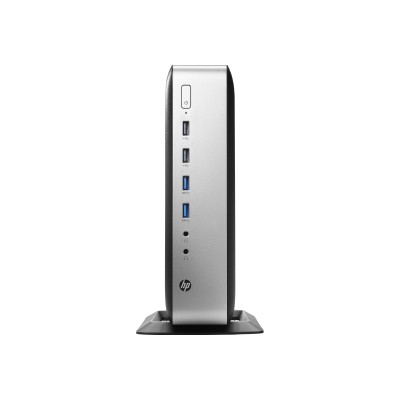 HP Inc. V2V30UT ABA t730 Thin client tower 1 x R series RX427BB 2.7 GHz RAM 16 GB flash 64 GB FirePro W2100 GigE ThinPro 32 bit monitor no