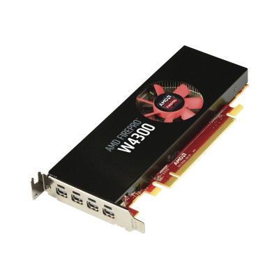 HP Inc. T7T58AT AMD FirePro W4300 Graphics card FirePro W4300 4 GB GDDR5 PCIe 3.0 x16 low profile 4 x Mini DisplayPort for Workstation Z240 Z440 Z