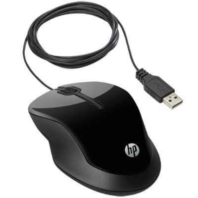 HP Inc. H4K66AA ABL X1500 Mouse optical 3 buttons wired USB metallic gray glossy black for Envy Pavilion Pavilion TouchSmart Pavilion Wave Pa