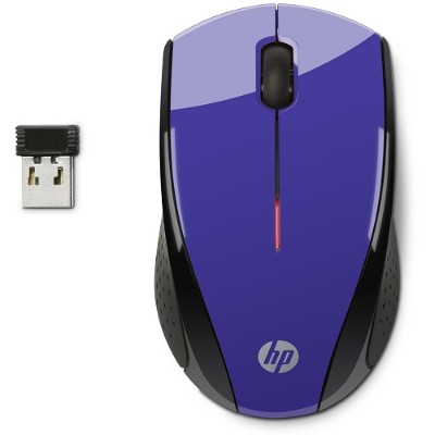 HP Inc. K5D29AA ABA X3000 Mouse optical 3 buttons wireless 2.4 GHz USB wireless receiver purple