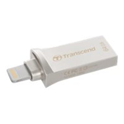 Transcend TS32GJDG500S JetDrive Go 500 - USB flash drive - 32 GB - USB 3.1 / Lightning - silver Transcend TS32GJDG500S JetDrive Go 500 - USB flash drive - 32 GB - USB 3.1 / Lightning - silver