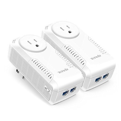 Tenda Technology P1002P KIT Gigabit with Power Outlet Pass-through Powerline Adapter Tenda Technology P1002P KIT Gigabit with Power Outlet Pass-through Powerline Adapter