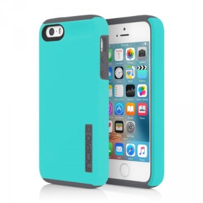 Incipio IPH 1435 TRCH DualPro Hard Shell Case With Impact Absorbing Core for iPhone SE Turquoise Charcoal
