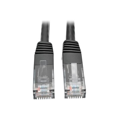 TrippLite N200 003 BK Cat6 Gigabit Molded Patch Cable RJ45 M M 550MHz 24 AWG Black 3 Patch cable RJ 45 M to RJ 45 M 3 ft UTP CAT 6 IEEE 802.3ab