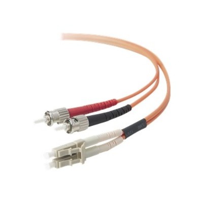 Belkin F2F202L0 03M Patch cable LC PC multi mode M to ST PC multi mode M 10 ft fiber optic 62.5 125 micron orange B2B