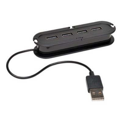 TrippLite U222 004 R 4 Port USB 2.0 Hi Speed Ultra Mini Compact Hub with Power Adapter