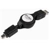 This 1ï¿½spool of high quality cable extends to over 2ï¿½ just by pulling. Simply pull again and it retracts back into its durable ABS housing.