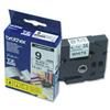 3/8 Black on White P-Touch TZ Laminated Tape