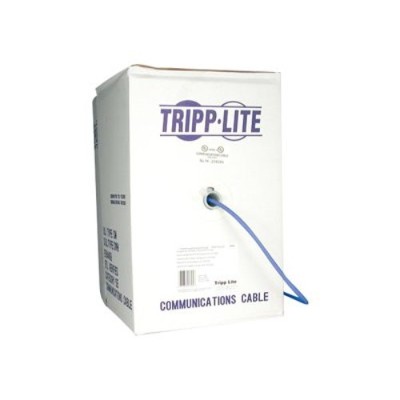TrippLite N222 01K BL Cat6 Gigabit Bulk Solid PVC Cable Blue 1000 ft.