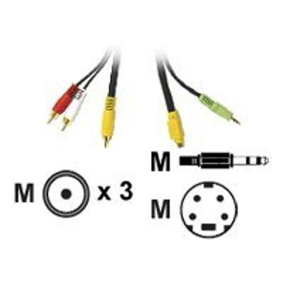 Cables To Go 27992 Value Series 12ft Value Series Bi-Directional S-Video + 3.5mm Audio to RCA Audio/Video Cable - Video / audio cable - S-Video / composite vide Cables To Go 27992 Value Series 12ft Value Series Bi-Directional S-Video + 3.5mm Audio to RCA Audio/Video Cable - Video / audio cable - S-Video / composite vide
