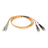 16ft Duplex Multimode 50/125 Fiber Optic Patch Cable LC-ST 5 meter