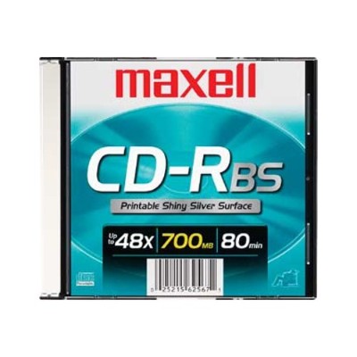 Maxell 648721 CD R 700 MB 80min 48x white printable surface slim jewel case