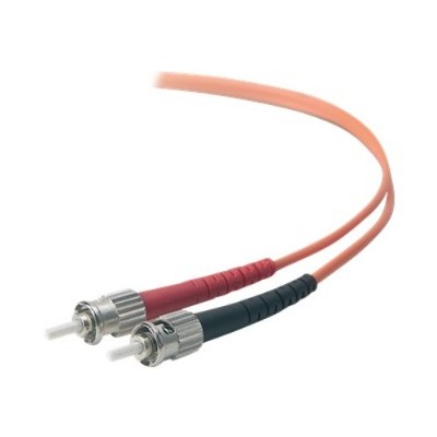 Belkin A2F20200 01M Patch cable ST PC multi mode M to ST PC multi mode M 3.3 ft fiber optic 62.5 125 micron OM1 orange B2B
