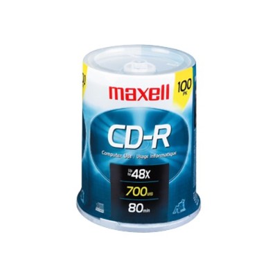 Maxell 648200 100 x CD R 700 MB 80min 48x spindle