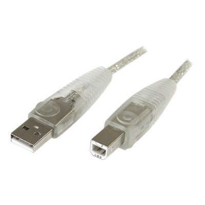 StarTech.com USB2HAB15T 15 ft Transparent USB 2.0 Cable A to B USB cable USB M to USB Type B M USB 2.0 15 ft molded transparent for P N PEX
