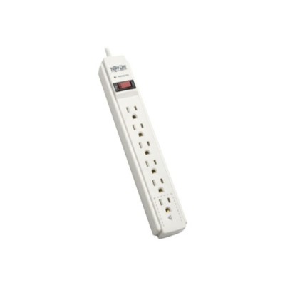 TrippLite TLP606 Surge Protector Power Strip 120V 6 Outlet 6 Cord 790 Joule Surge protector 15 A AC 120 V 1800 Watt output connectors 6 gray