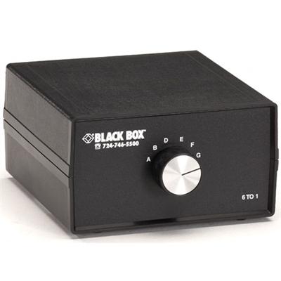 Black Box SW035A DB9 Switch 6 to 1 - Switch - 6 x serial - desktop Black Box SW035A DB9 Switch 6 to 1 - Switch - 6 x serial - desktop