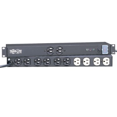 TrippLite IBAR12 Isobar Surge Protector Rackmount 12 Outlet 15' Cord Metal 1URM - Surge protector (rack-mountable) - AC 120 V - output connectors: 12 - Canada TrippLite IBAR12 Isobar Surge Protector Rackmount 12 Outlet 15' Cord Metal 1URM - Surge protector (rack-mountable) - AC 120 V - output connectors: 12 - Canada