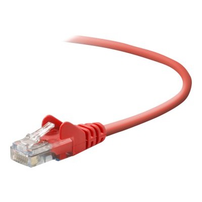 Belkin A3L791 04 RED S Patch cable RJ 45 M to RJ 45 M 4 ft UTP CAT 5e molded snagless red for Omniview SMB 1x16 SMB 1x8 OmniView IP 5000HQ