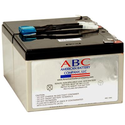 American Battery Company RBC6 ABC RBC6 UPS battery 2 x lead acid 12 Ah for P N BK1250 BP1000 SU1000 SU1000RM SU1000VS SU1000X127 SUA1000 SUA1000US