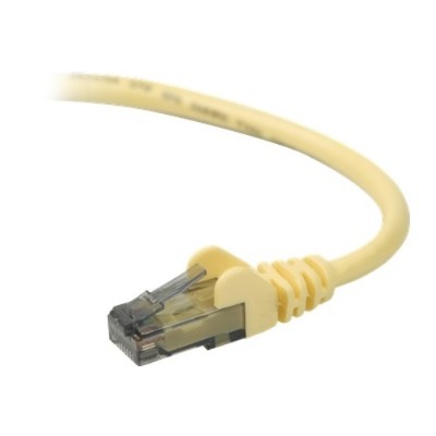 Belkin A3L980 03 YLW S Patch cable RJ 45 M to RJ 45 M 3 ft UTP CAT 6 molded snagless yellow B2B for Omniview SMB 1x16 SMB 1x8 OmniView SM