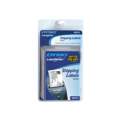 Dymo 30573 LabelWriter Shipping Permanent adhesive black on white 2.125 in x 4 in 220 label s 1 roll s x 220 blister labels for LabelWriter