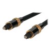 High resolution Toslink Cable offers the most accurate digital audio signal transfer for maximum audio clarity and resolution