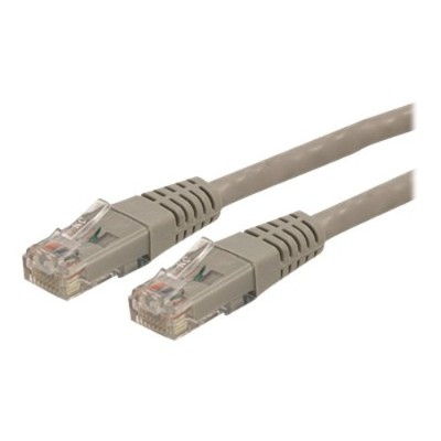 StarTech.com C6PATCH25GR 25 ft Gray Cat6 Cat 6 Molded Patch Cable 25ft Patch cable RJ 45 M to RJ 45 M 25 ft CAT 6 molded gray for P N ST121