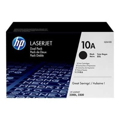LaserJet Q2610A Dual Pack Black Print Cartridges
