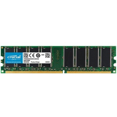 Crucial CT12864Z40B DDR 1 GB DIMM 184 pin 400 MHz PC3200 CL3 2.6 V unbuffered non ECC for ABIT SG 80 Gigabyte GA 8IPE1000 G
