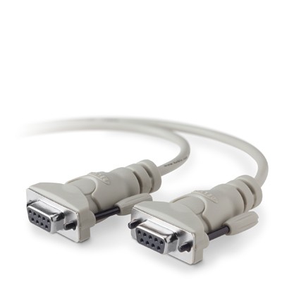 Belkin F3B207 06 PRO Series Null modem cable DB 9 F to DB 9 F 6 ft thumbscrews B2B
